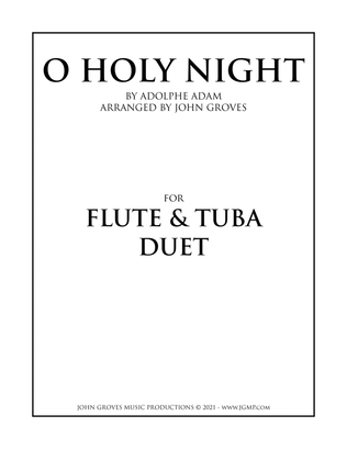 Book cover for O Holy Night - Flute & Tuba Duet