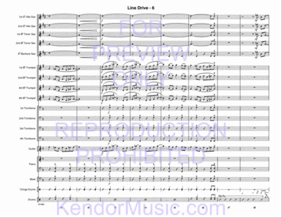Line Drive Line Drive Jazz Ensemble scores gallery preview page 23