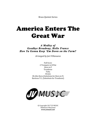 Book cover for America Enters The Great War for Brass Quintet