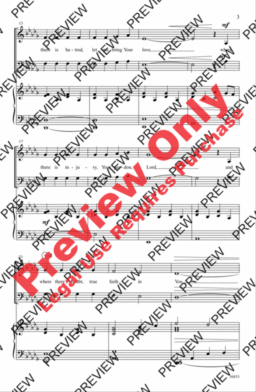 Make Me a Channel of Your Peace 2-Part scores gallery preview page 3