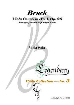 Book cover for Bruch - Viola Concerto No. 1, Op. 26 - Legendary Viola Collecton - No. 3