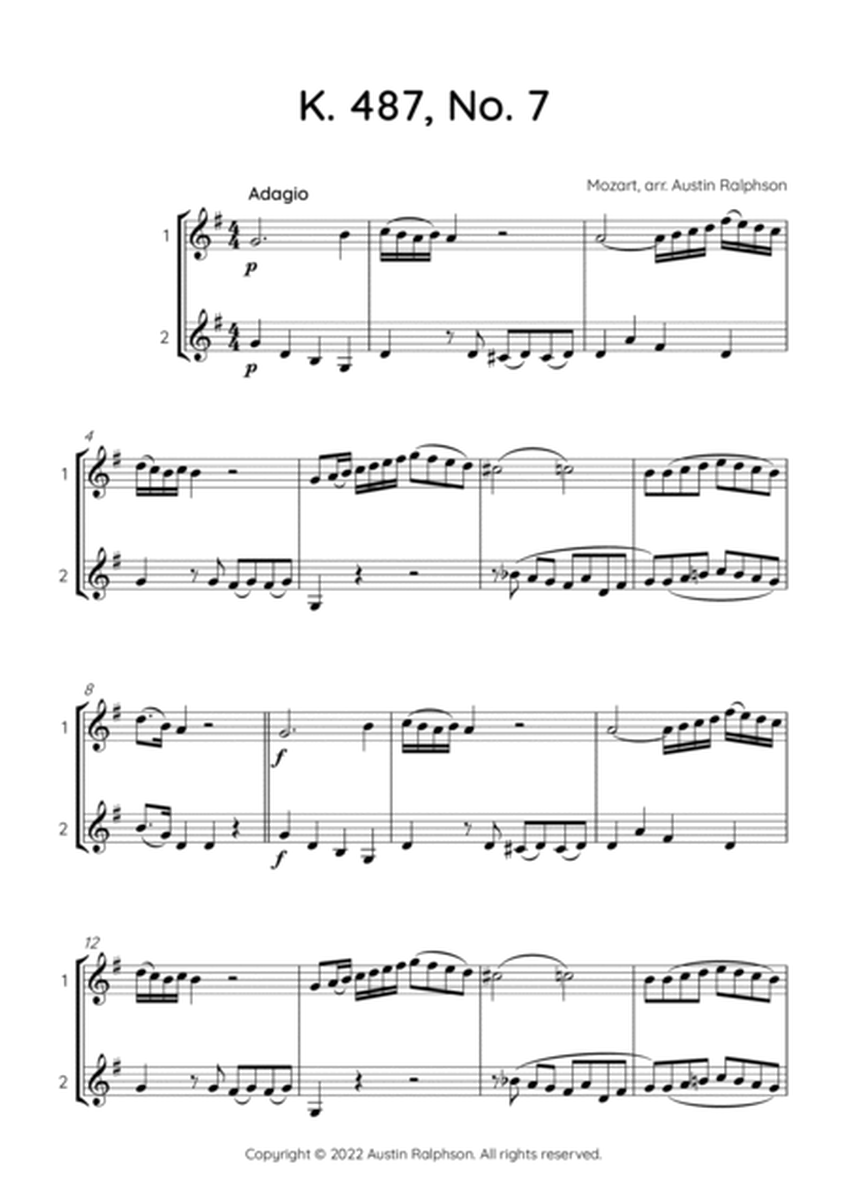 Mozart K. 487 No. 7 - trumpet duet image number null