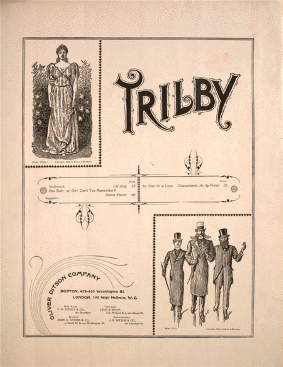 Trilby. Ben Bolt, or, Oh! Don't You Remember Voice scores gallery preview page 1