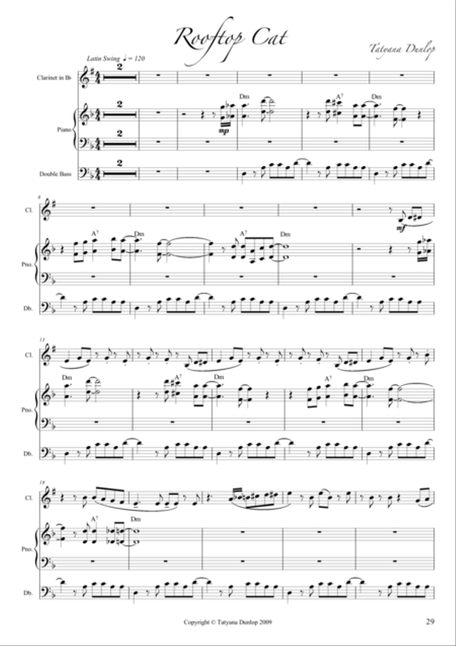 Rooftop Cat Small Ensemble scores gallery preview page 1