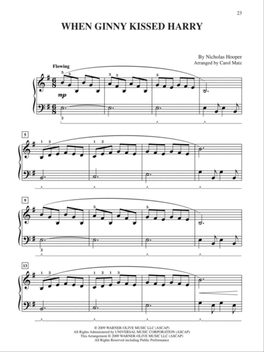 Selections from Harry Potter and the Half-Blood Prince Easy Piano scores gallery preview page 3