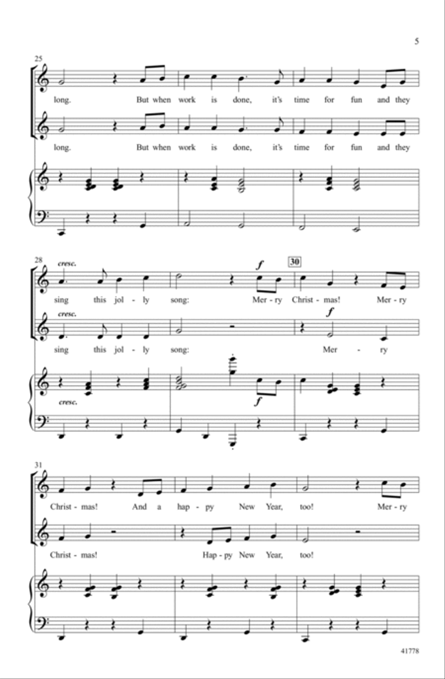 Merry Christmas! Merry Christmas! Choir scores gallery preview page 4