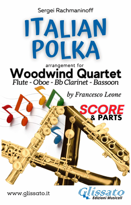 Book cover for Italian Polka - Woodwind Quartet (score & parts)