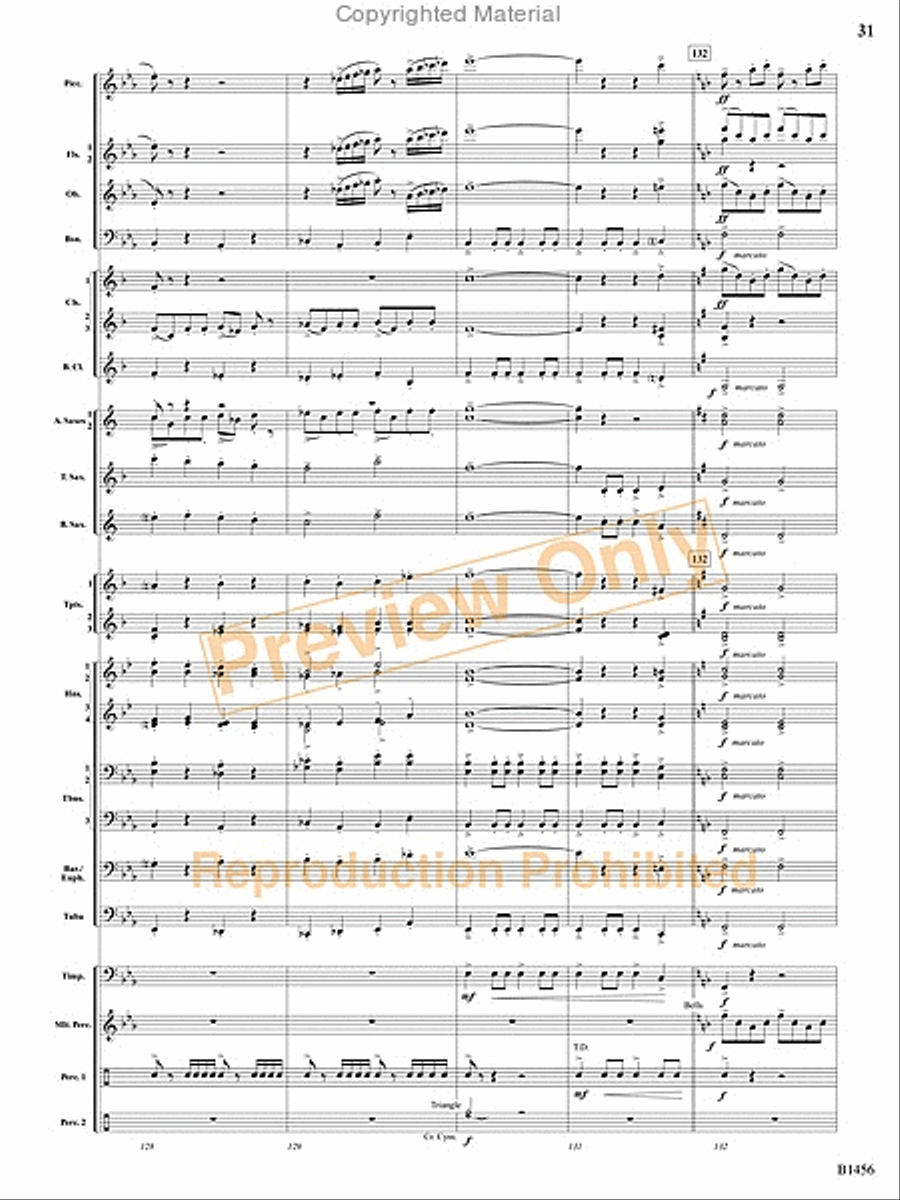 Overture to a Winter Celebration Concert Band scores gallery preview page 30
