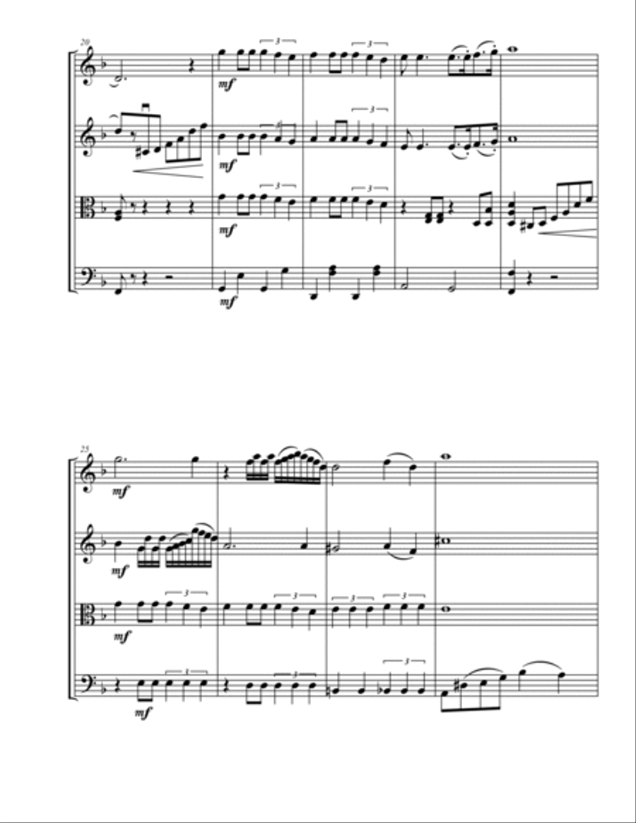 Bésame Mucho String Quartet scores gallery preview page 3