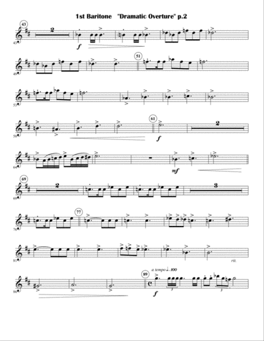 Dramatic Overture Brass Ensemble scores gallery preview page 2