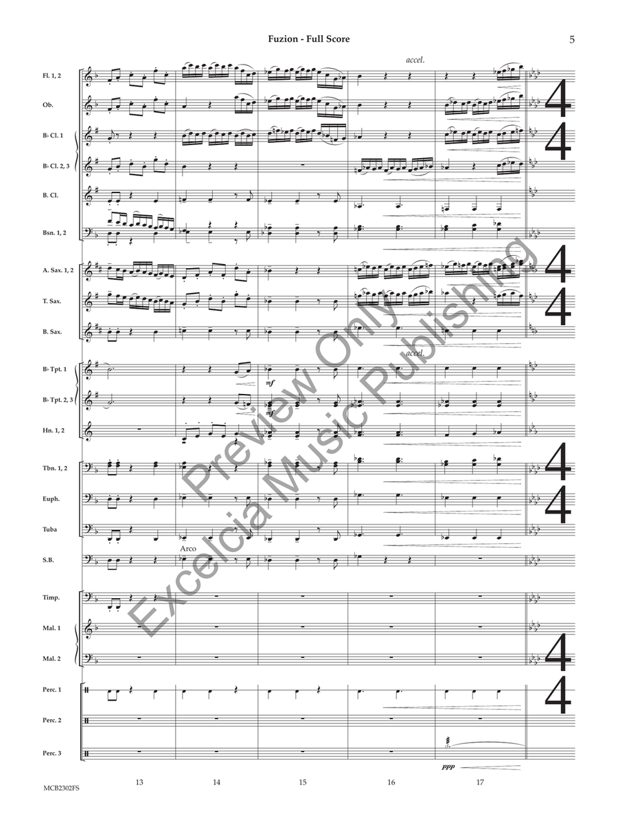 Fuzion (Score) Concert Band scores gallery preview page 6