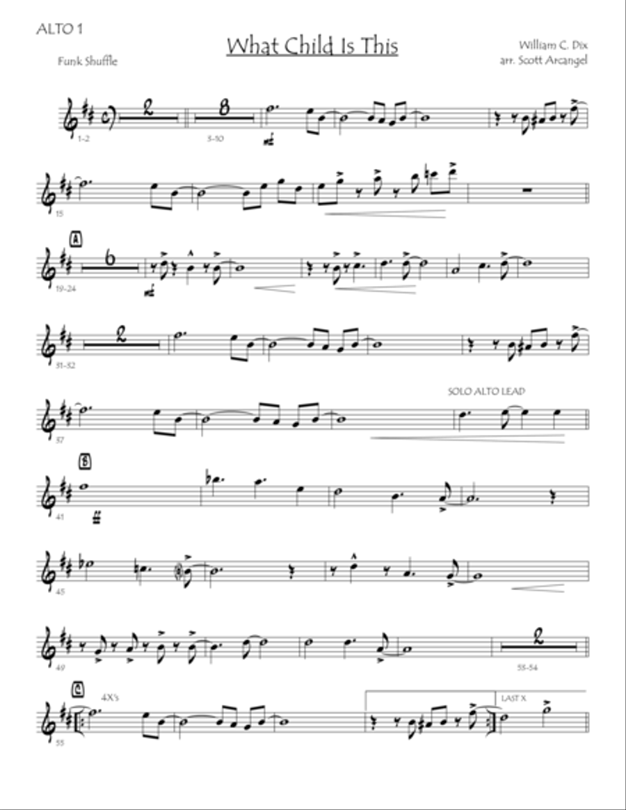 What Child Is This Jazz Ensemble scores gallery preview page 1