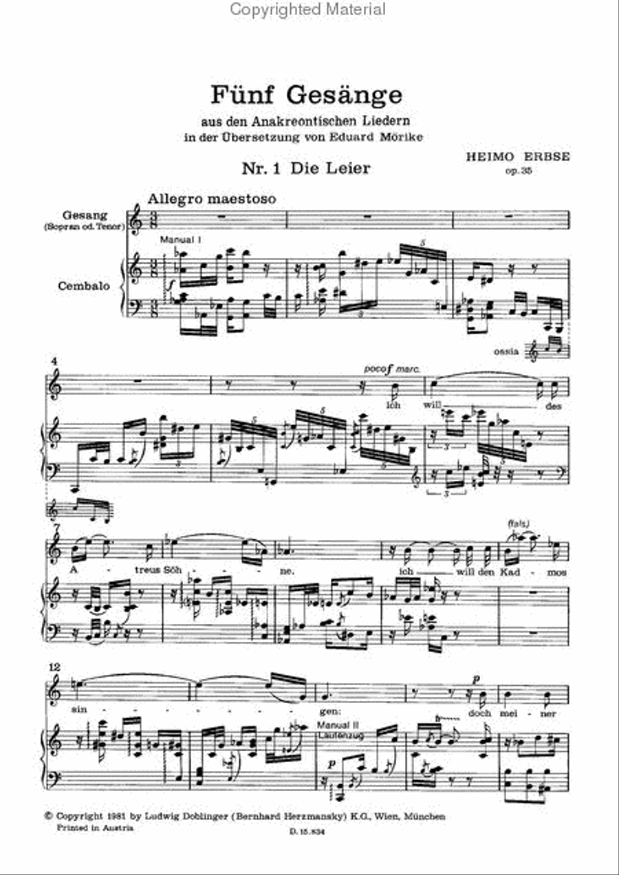 4 Gesange Flute scores gallery preview page 2