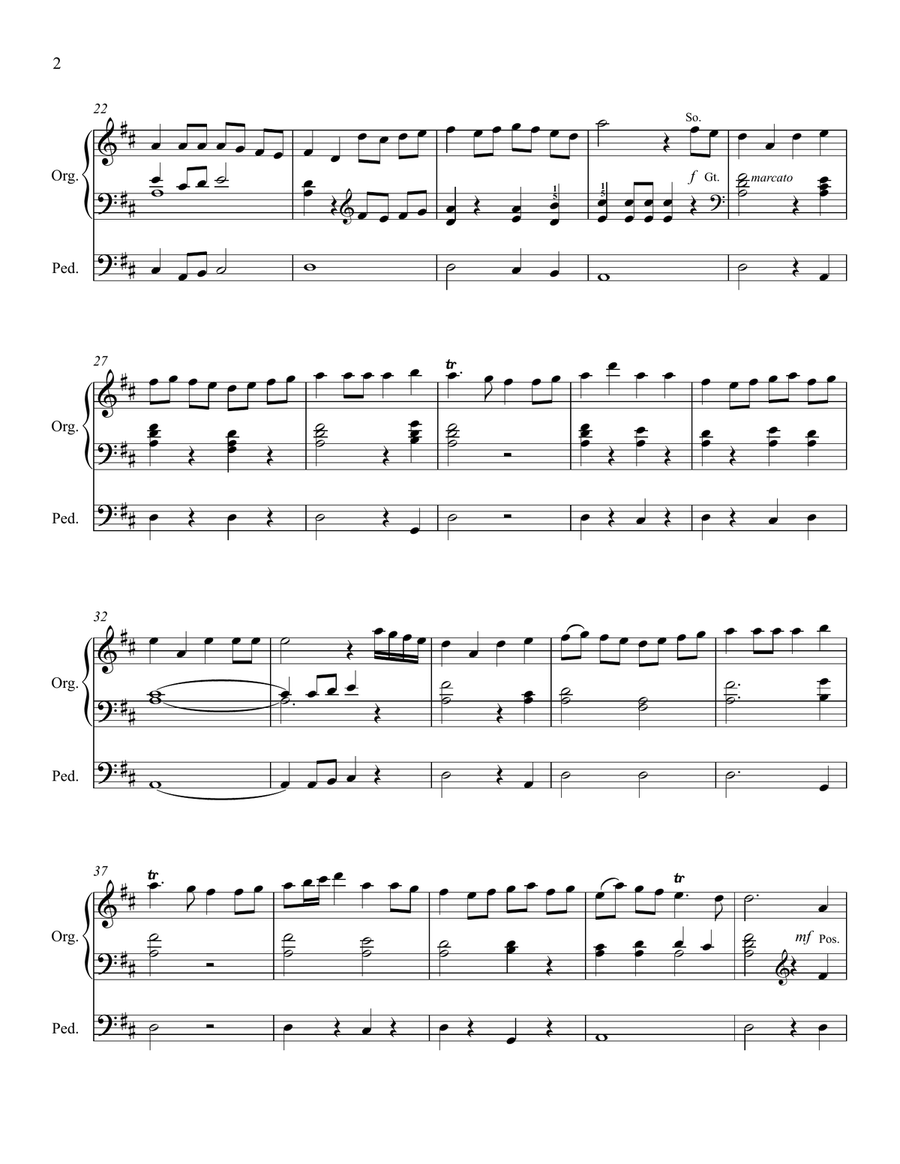 Mouret - Rondeau in D - Organ Organ Solo scores gallery preview page 3