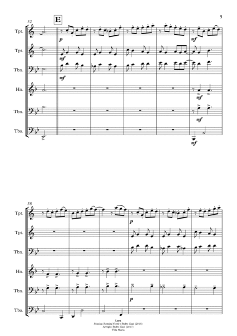 Lara Lara Large Ensemble scores gallery preview page 5