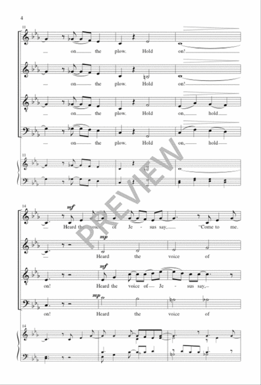 Hold On! Hold On! 4-Part scores gallery preview page 5