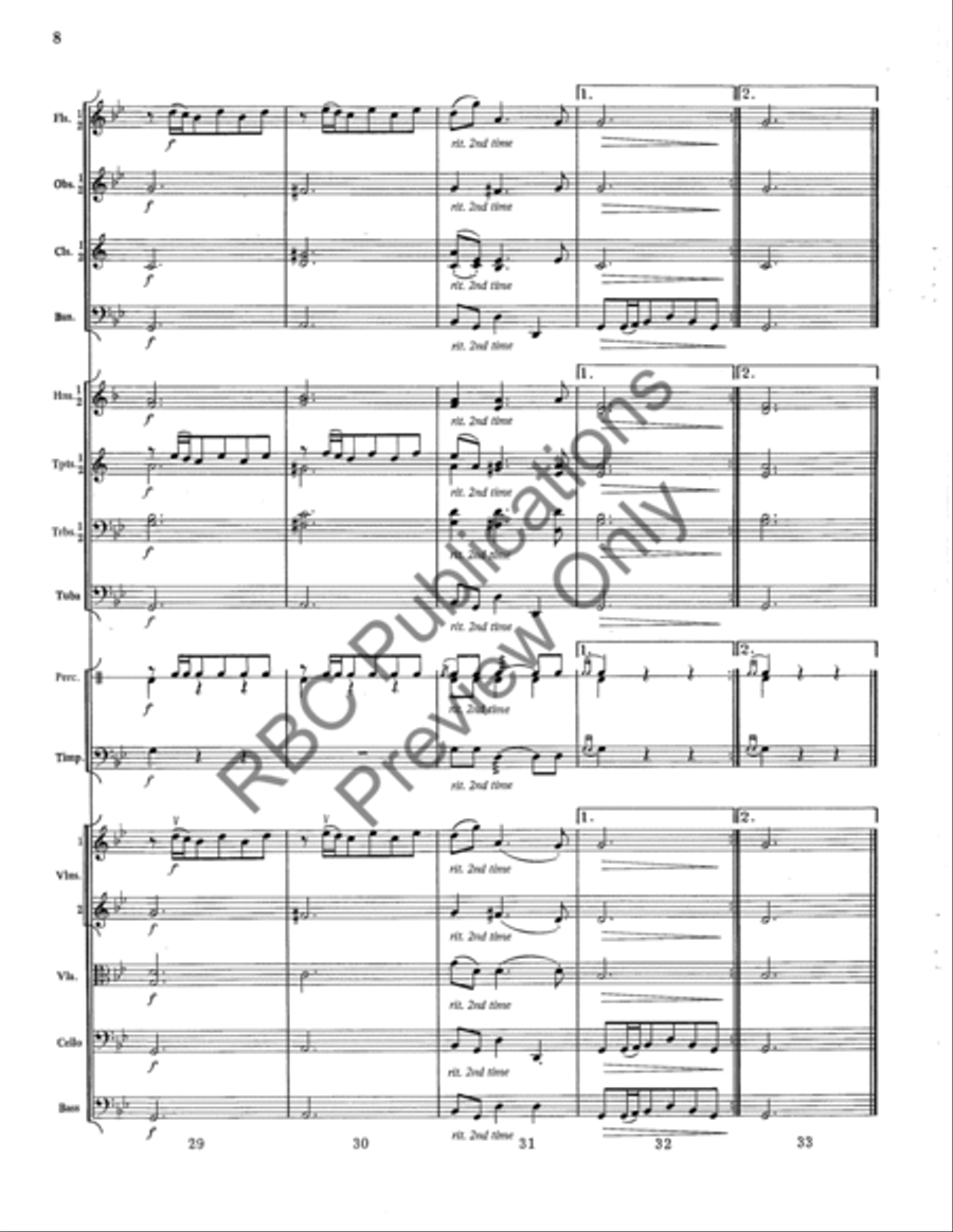 Overture In G Minor Full Orchestra scores gallery preview page 9
