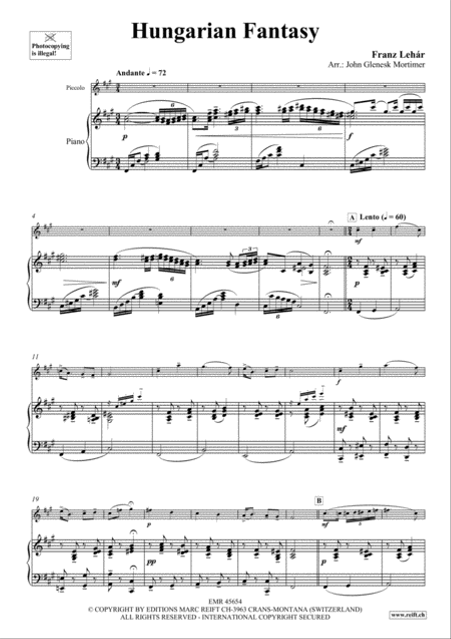 Hungarian Fantasy Piccolo scores gallery preview page 4