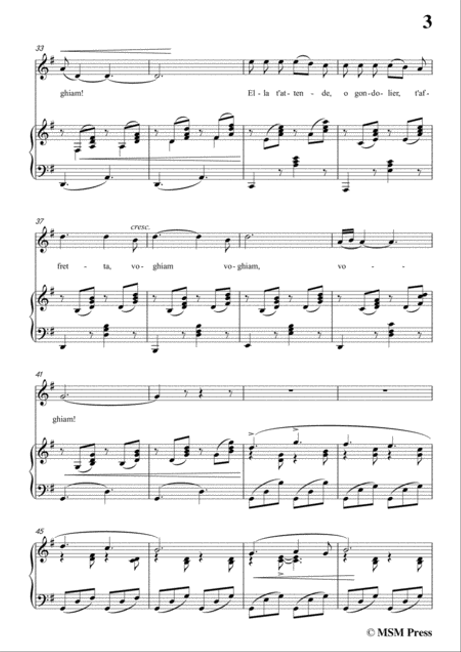 Tosti-A sera in G Major,for Voice and Piano Voice Solo scores gallery preview page 5