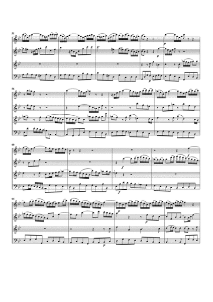 Aria: Ja, ja, ich halte Jesum feste from cantata BWV 157 (arrangement for 4 recorders)