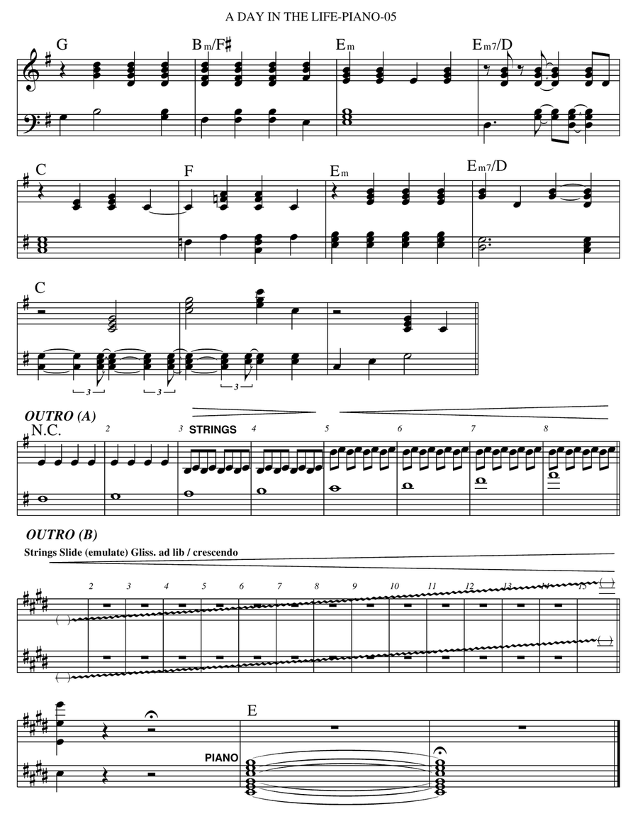 A Day In The Life Small Ensemble scores gallery preview page 5