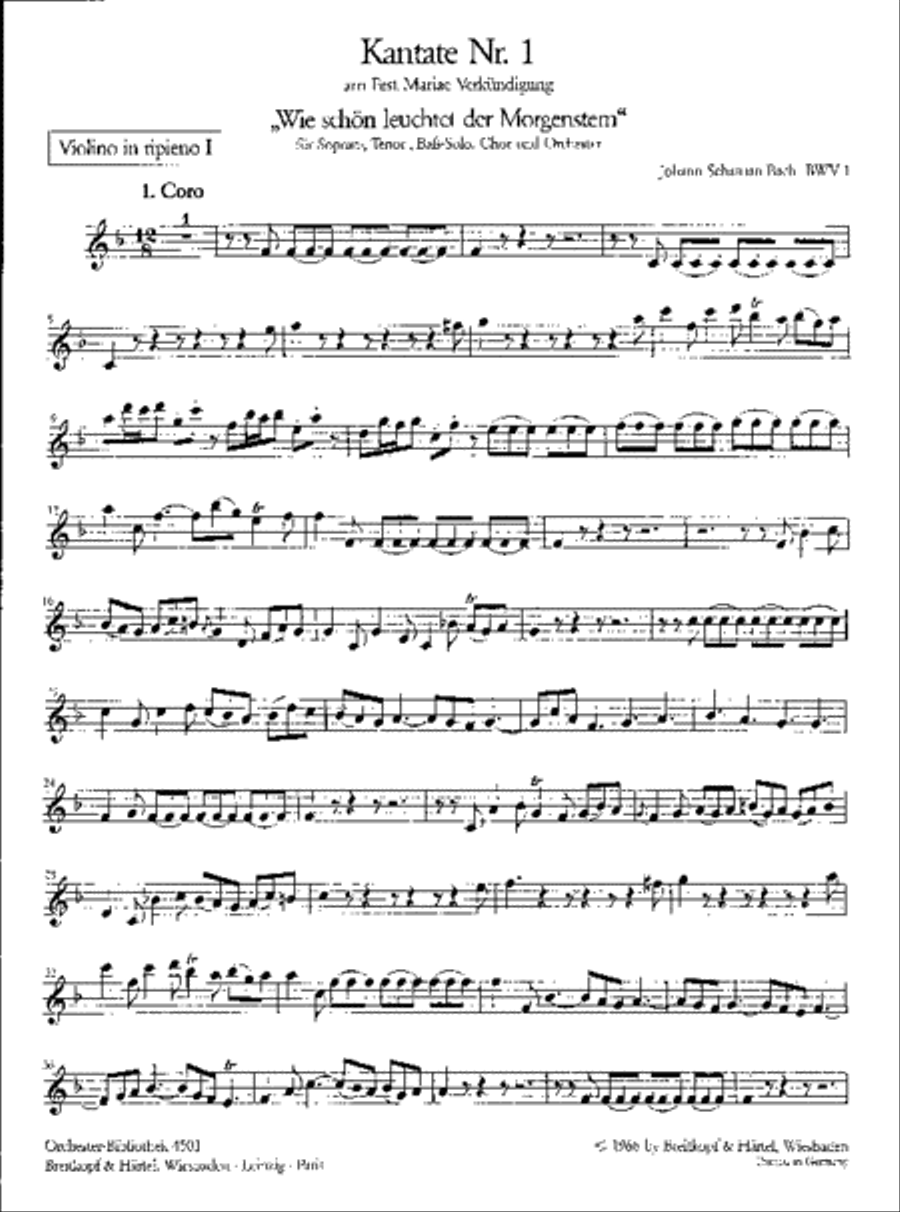 Cantata BWV 1 “All glorious doth the Day-Star shine” STB scores gallery preview page 2