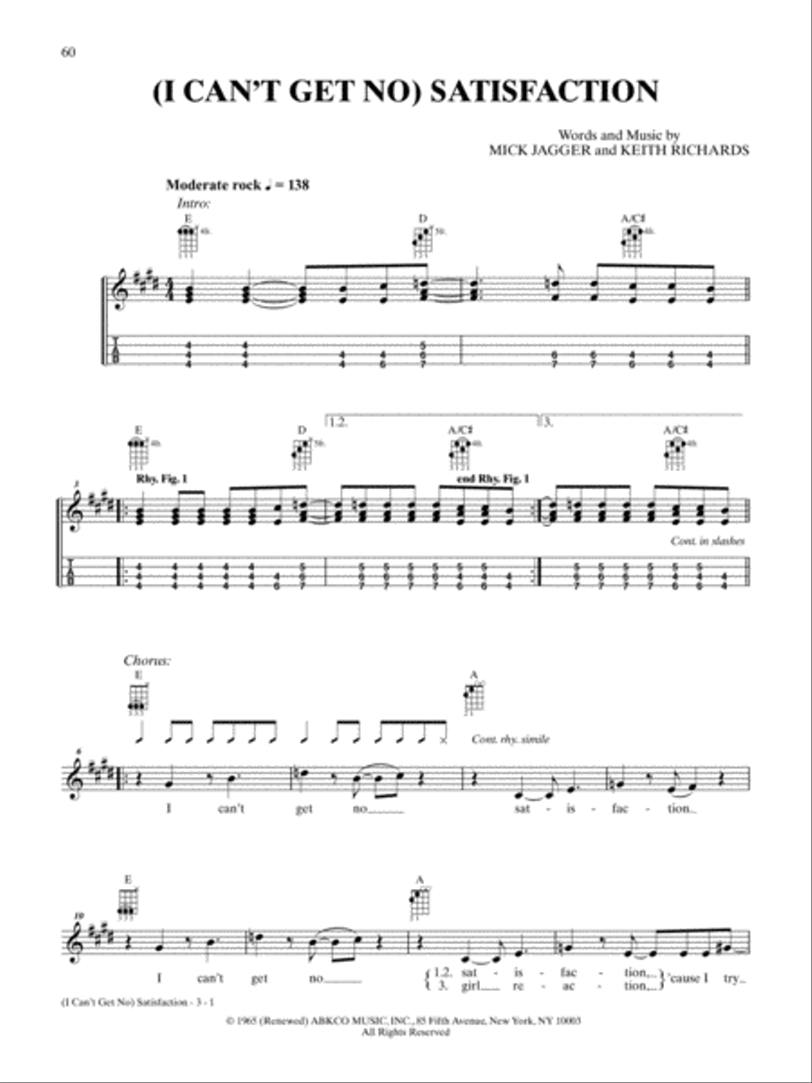 Satisfaction, (I Can't Get No) Ukulele scores gallery preview page 1