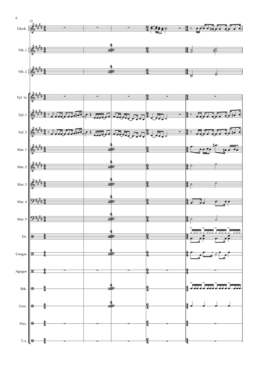Africa Percussion Ensemble scores gallery preview page 6