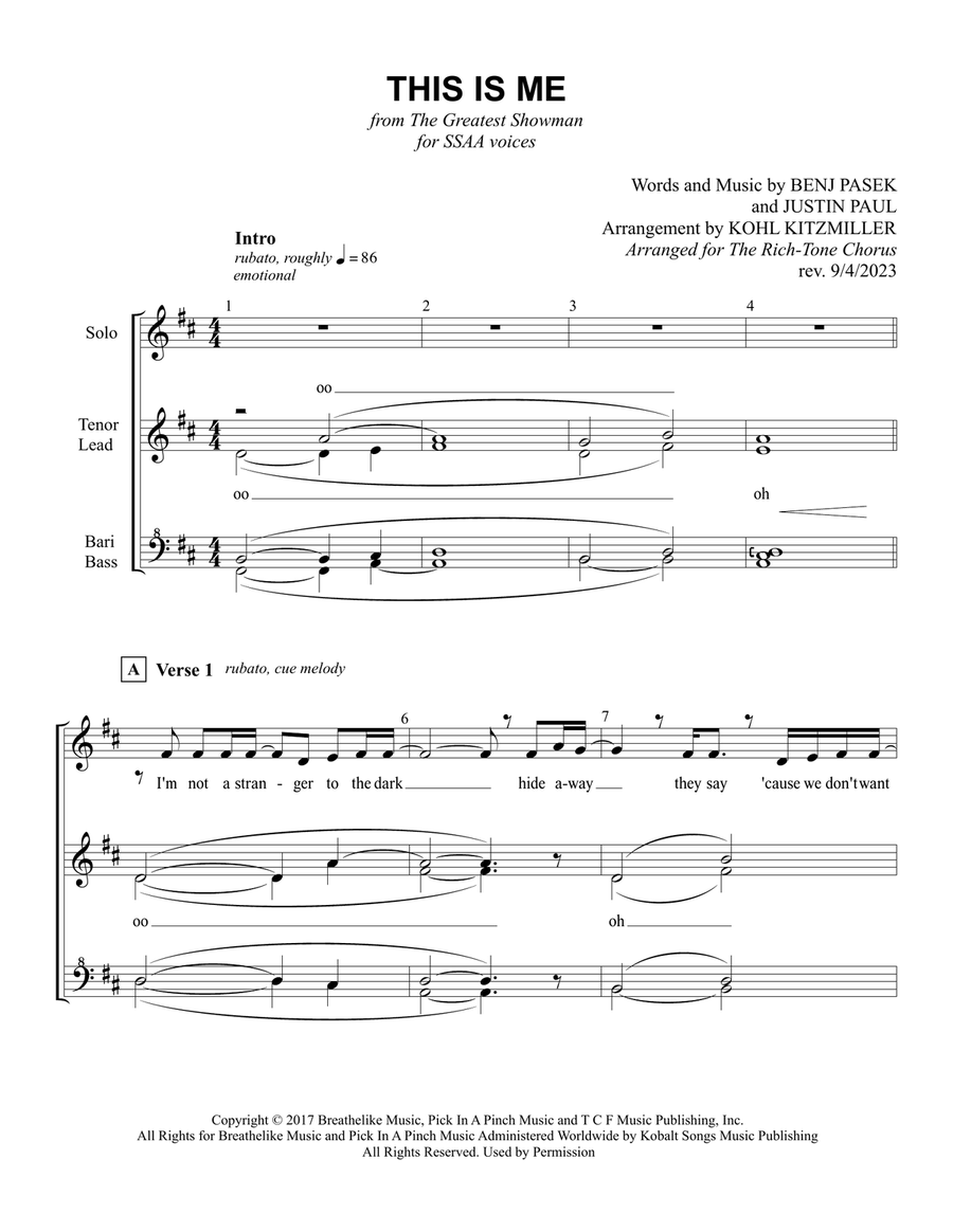 This Is Me SSAA scores gallery preview page 2