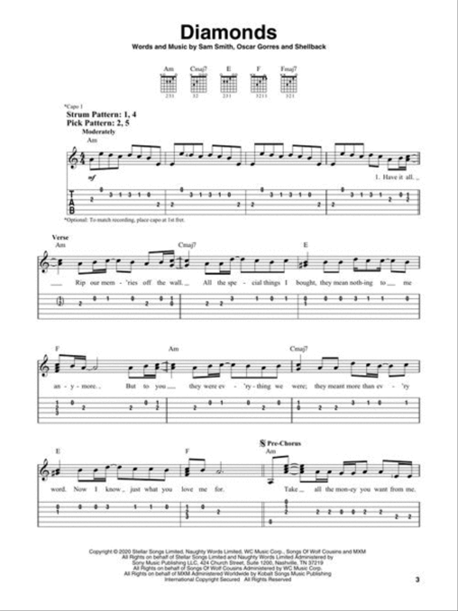 Chart Hits of 2020-2021 Electric Guitar scores gallery preview page 4