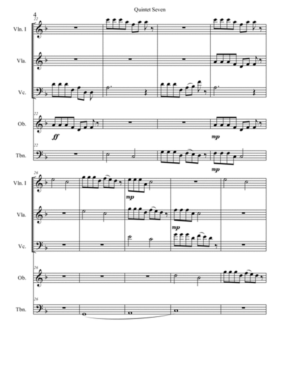 Quintet Seven (Opus 491) - Score Only image number null