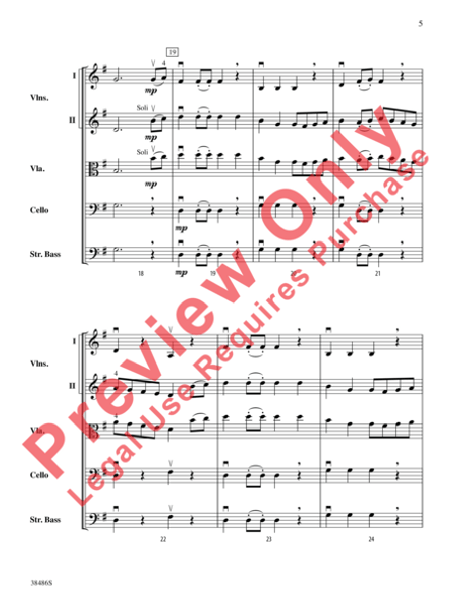 Baroque Fanfare Baroque Fanfare String Orchestra scores gallery preview page 6