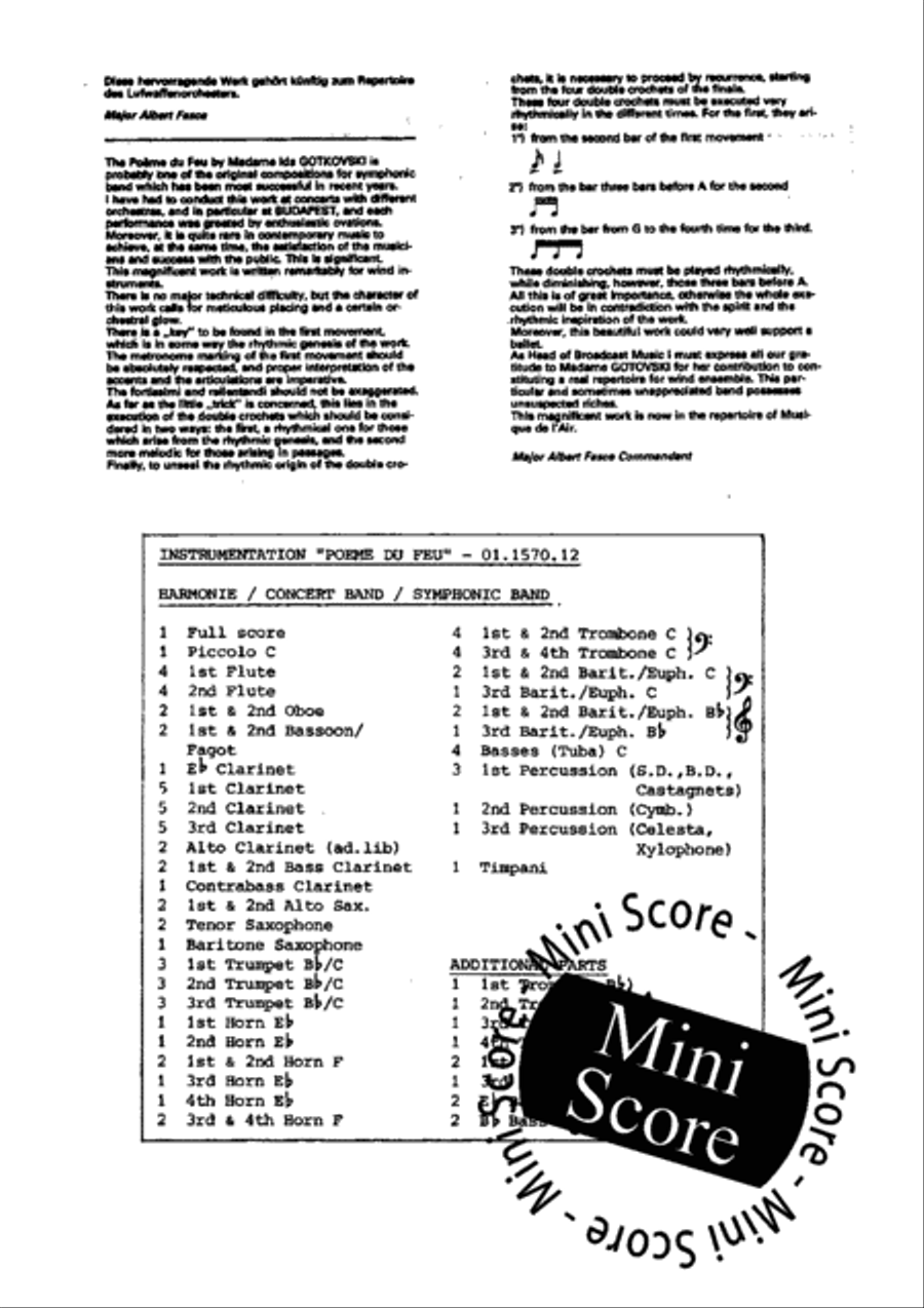 Poeme du Feu Concert Band scores gallery preview page 6