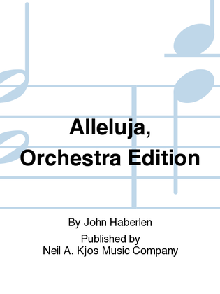 Book cover for Alleluja, Orchestra Edition