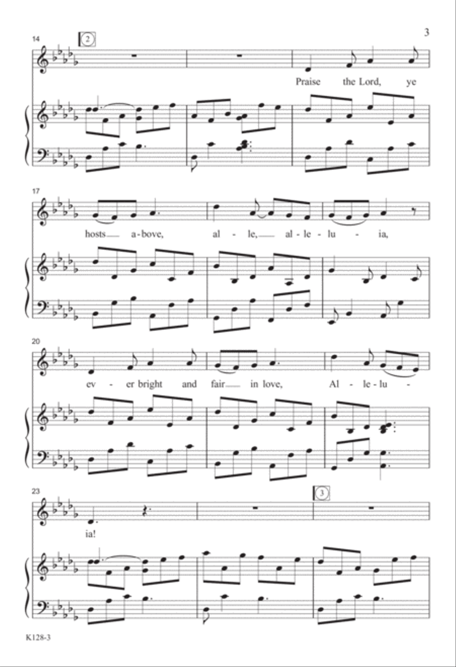 Let the Whole Creation Cry Alleluia! 2-Part scores gallery preview page 3