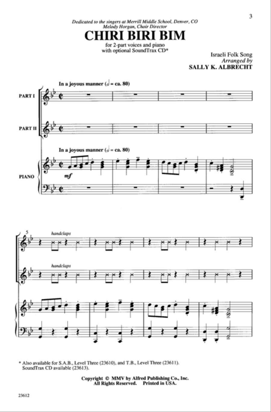 Chiri Biri Bim 2-Part scores gallery preview page 12