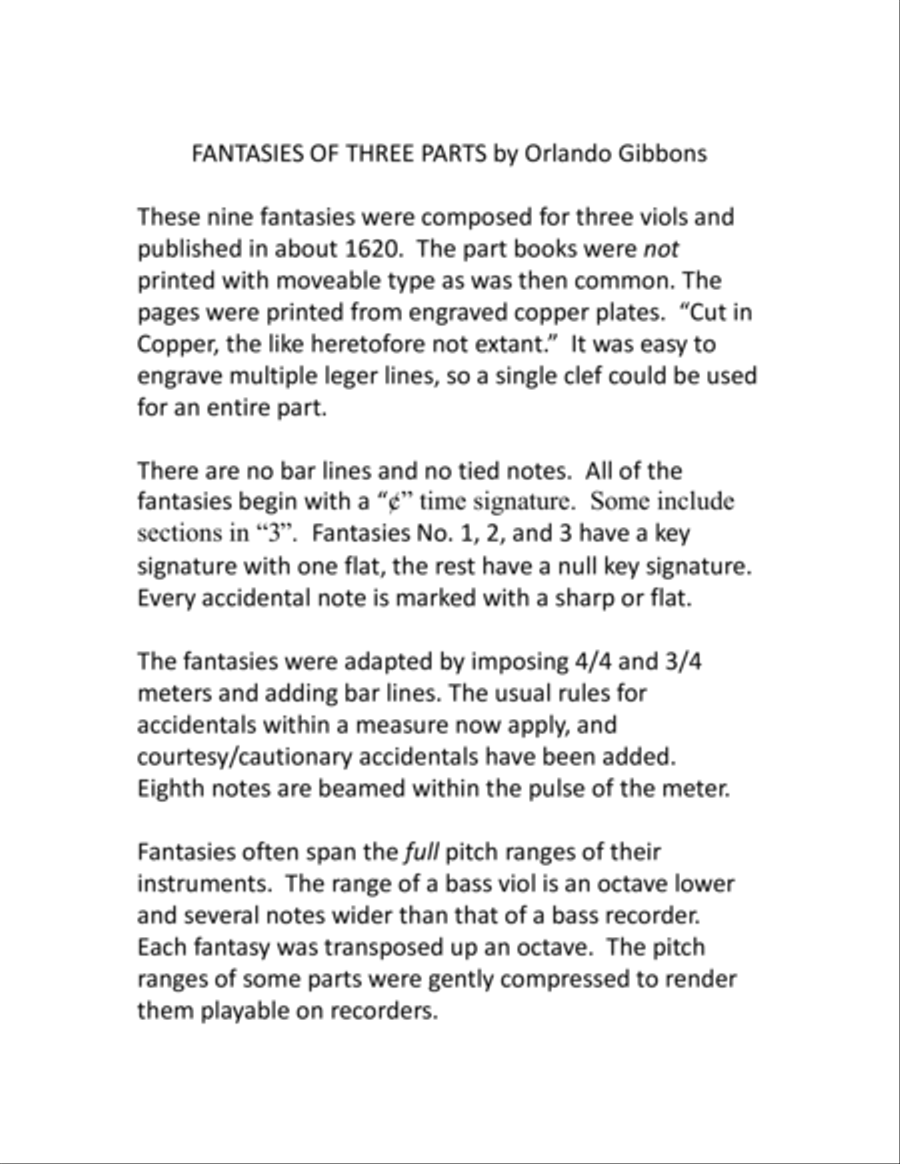 Four Gibbons Fantasies for Recorder Trio Four Gibbons Fantasies for Recorder Trio Recorder scores gallery preview page 3