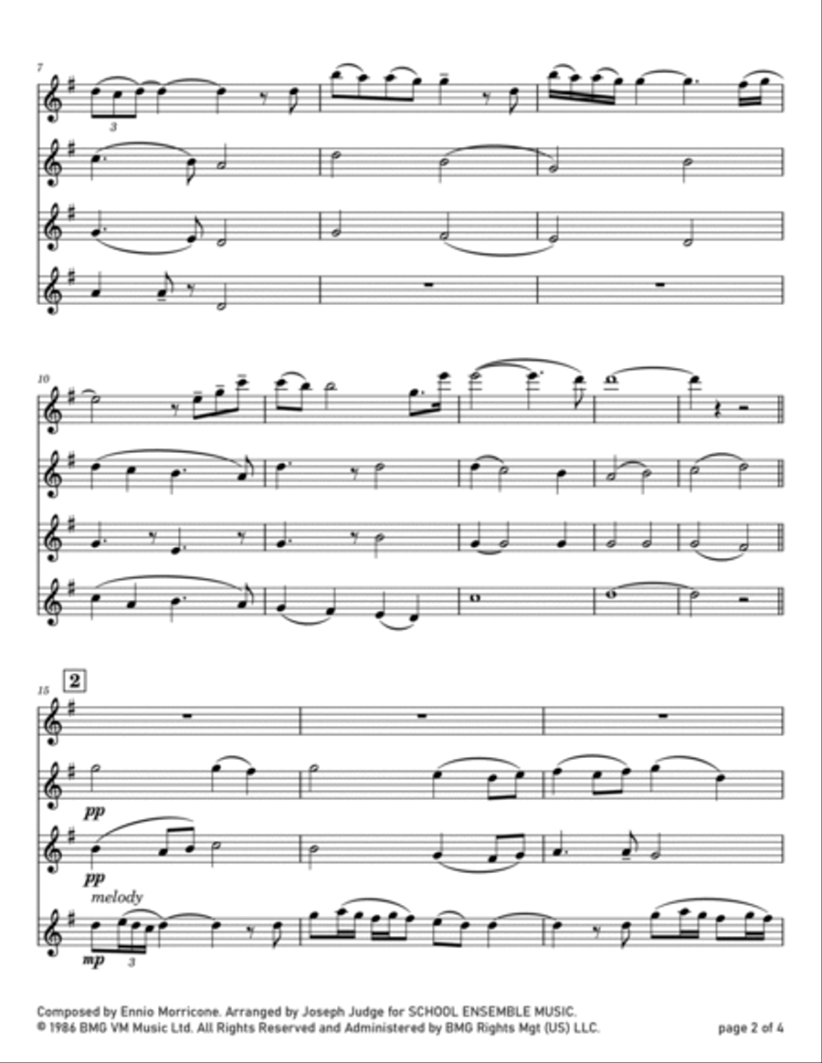 Gabriel's Oboe Woodwind Ensemble scores gallery preview page 2