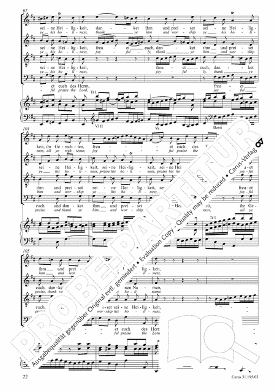 For the righteous light is sown (Dem Gerechten muss das Licht) 4-Part scores gallery preview page 23