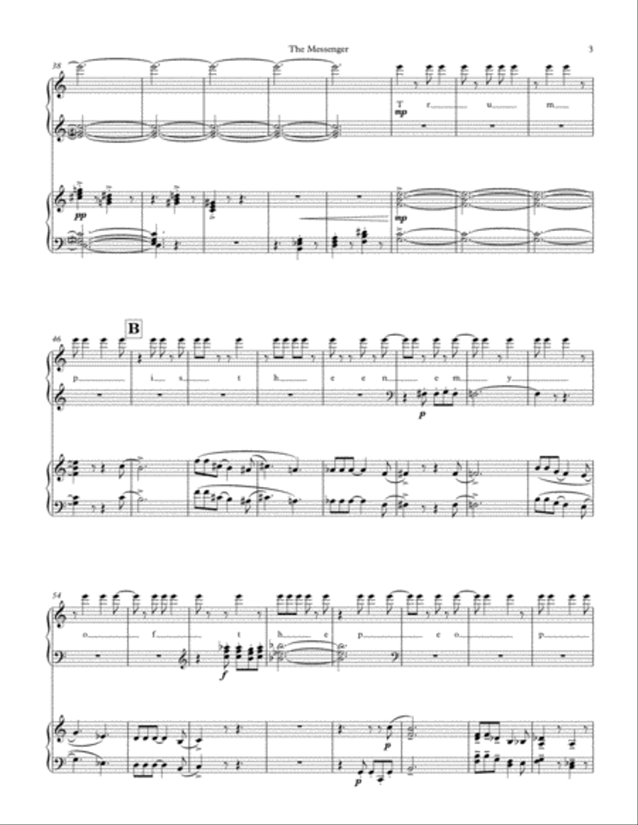The Messenger for 2 Pianos (Full Score and Parts) Piano scores gallery preview page 5