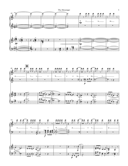 The Messenger for 2 Pianos (Full Score and Parts) image number null