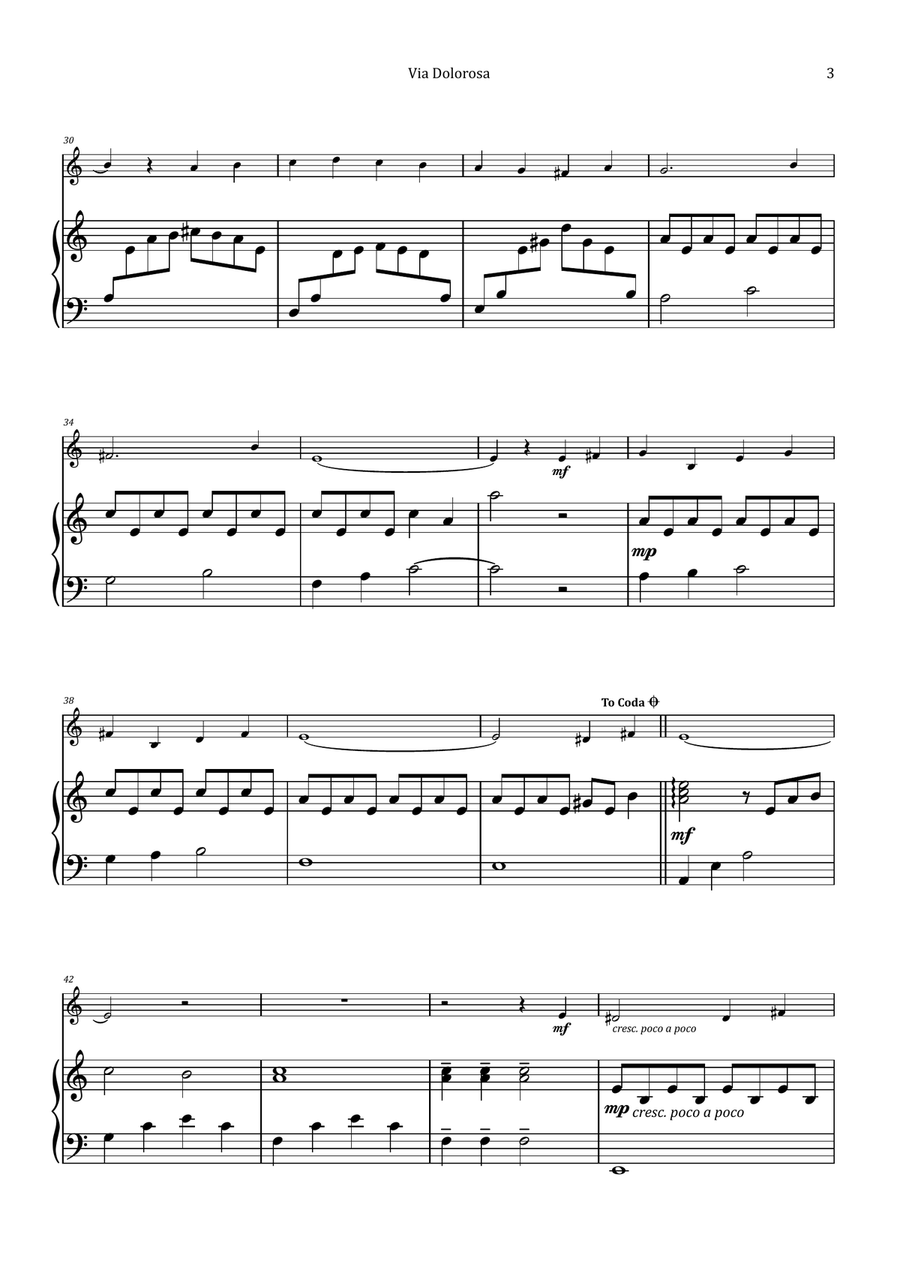 Via Dolorosa Chamber Music scores gallery preview page 3