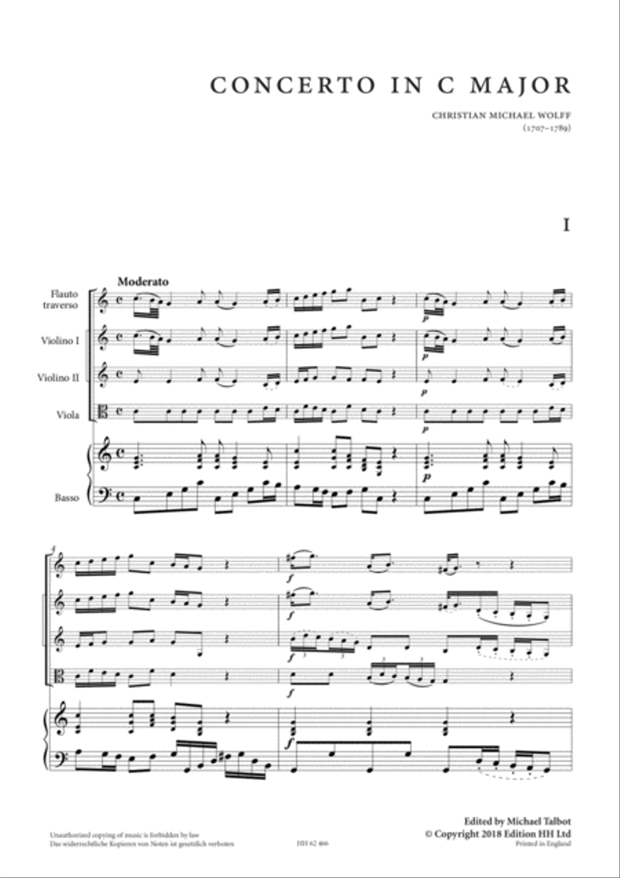 Concerto in C major Flute scores gallery preview page 2