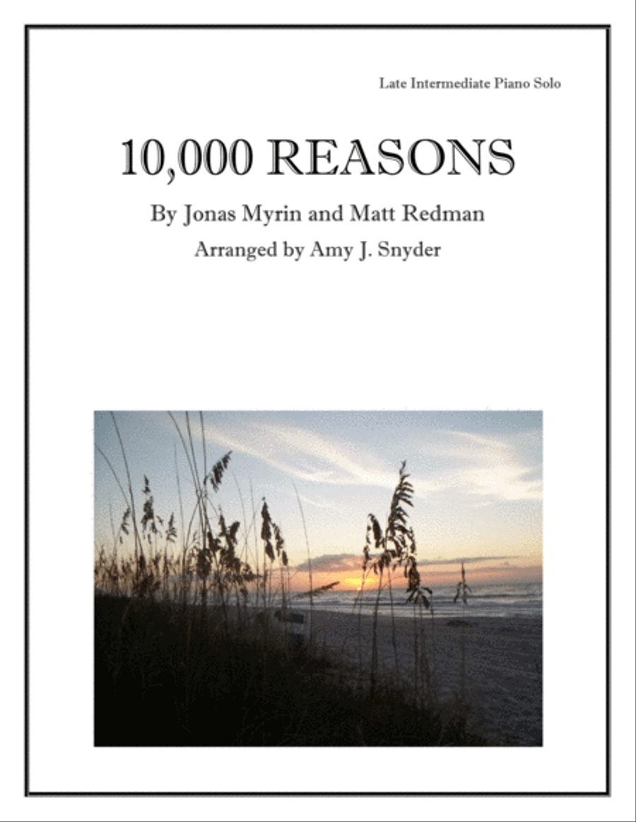 10,000 Reasons (Bless The Lord) Piano Solo scores gallery preview page 1