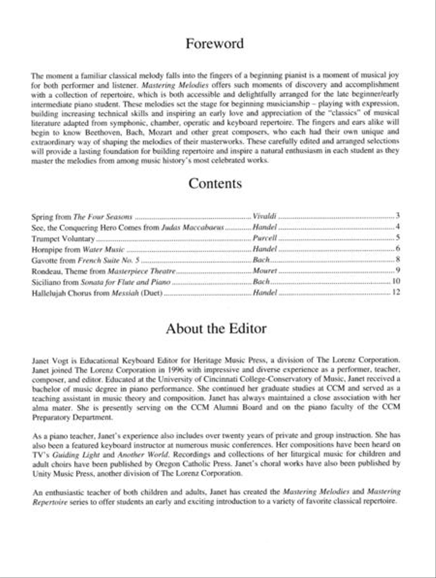 Mastering Melodies: The Baroque Period Piano Solo scores gallery preview page 2