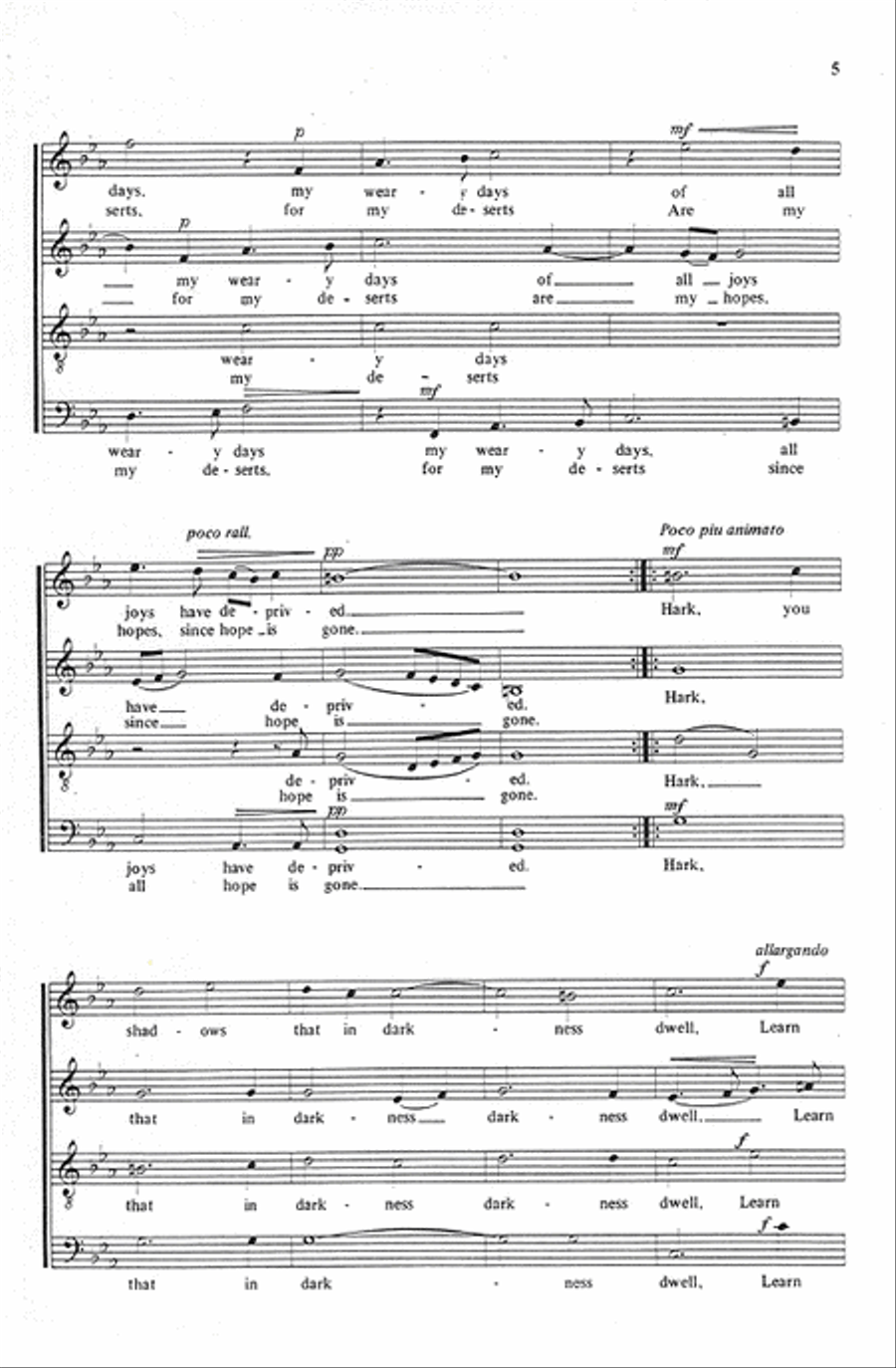 Flow My Tears 4-Part scores gallery preview page 5