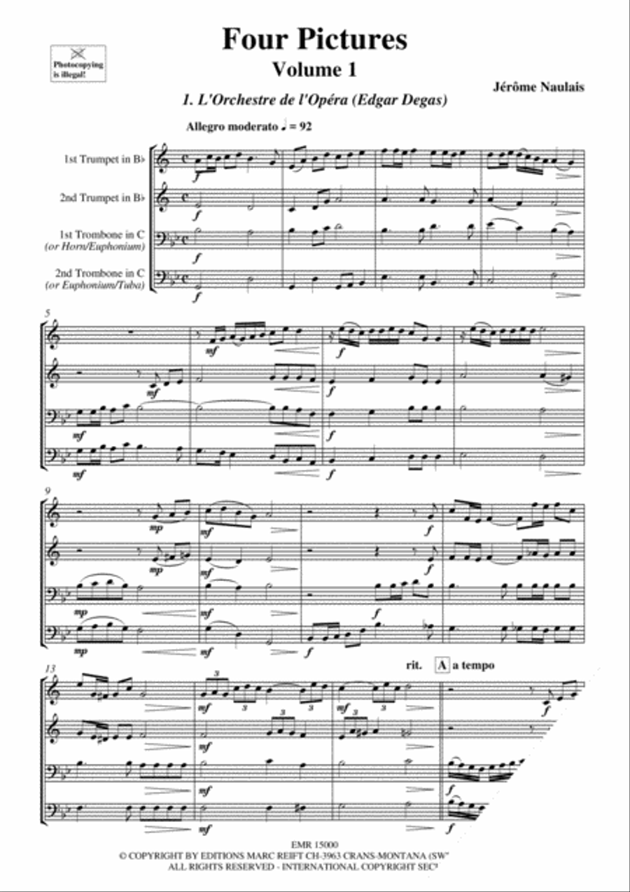 Four Pictures Volume 1 Four Pictures Volume 1 Brass Quartet scores gallery preview page 3