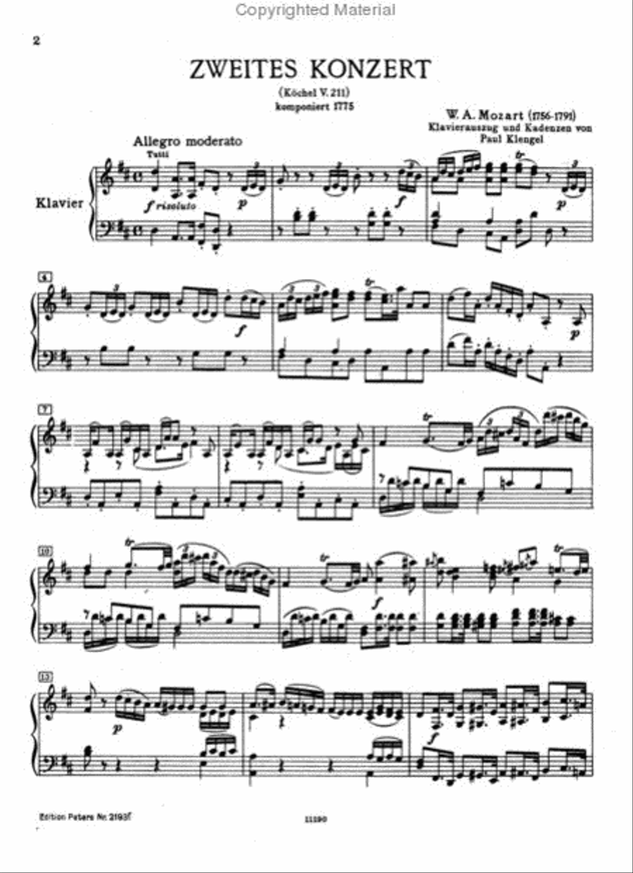 Violin Concerto No.2 (With Cadenza) Violin Solo scores gallery preview page 2