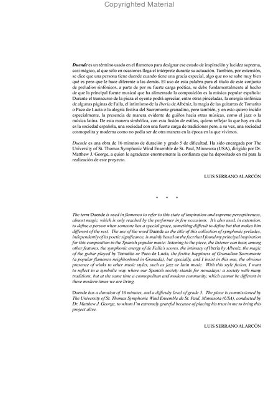 Duende Duende Concert Band scores gallery preview page 6