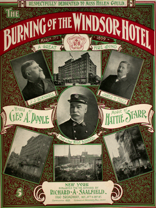 The Burning of the Windsor Hotel. A Great Fire Song